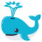 Spouting Whale emoji on Emojione
